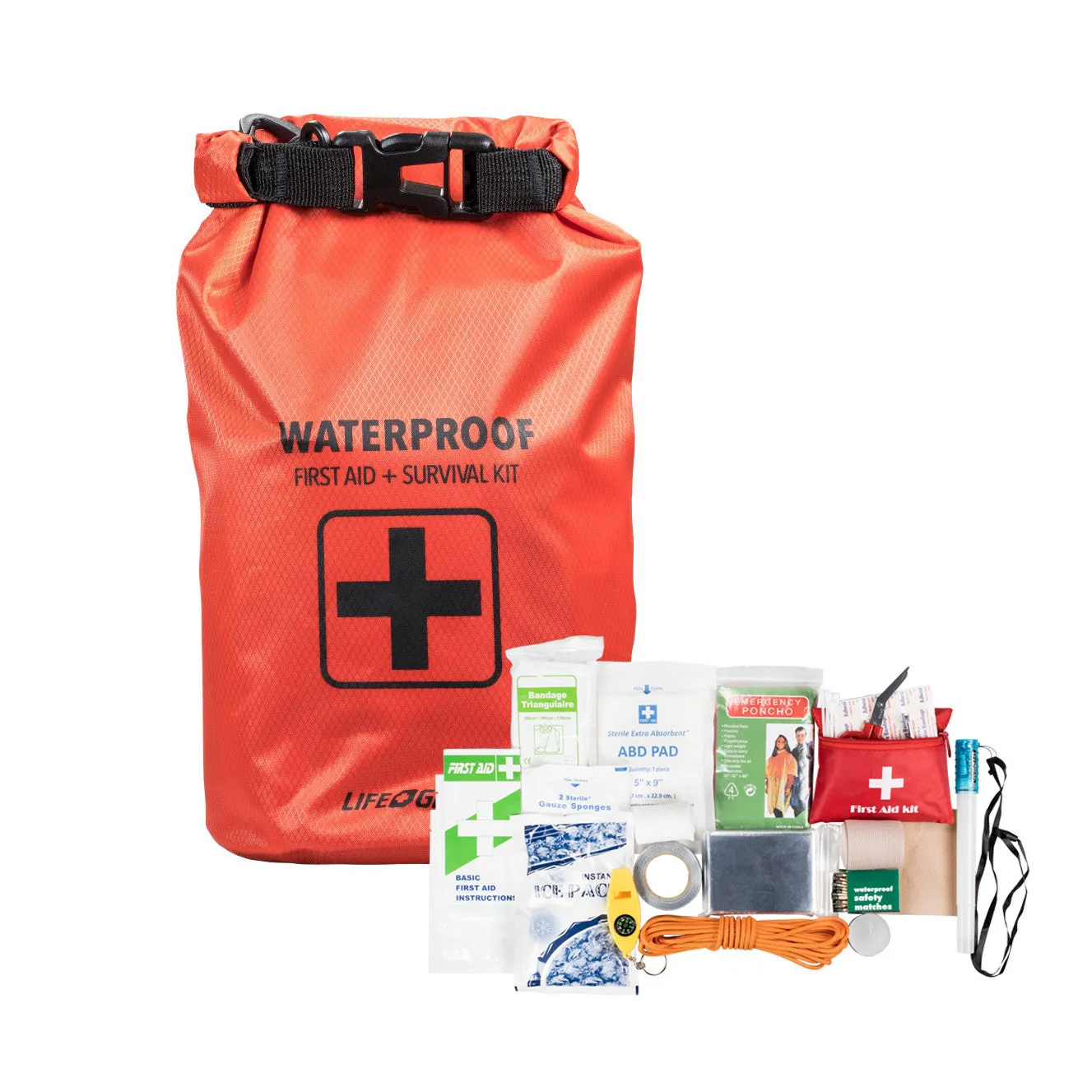 130 Piece Dry Bag First Aid And Survival Kit