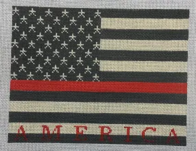 1776B First Responder American Flag - Fire