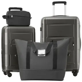 2 Piece Luggage Set With Bags Expanable Spinner Wheels ABS Lightweight Suitcase With Tsa Lock 20" / 24"