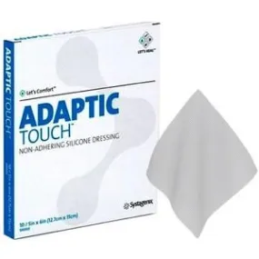 Adaptic Touch Non-Adhering Silicone Dressing: 10 Count, 5" x 6"