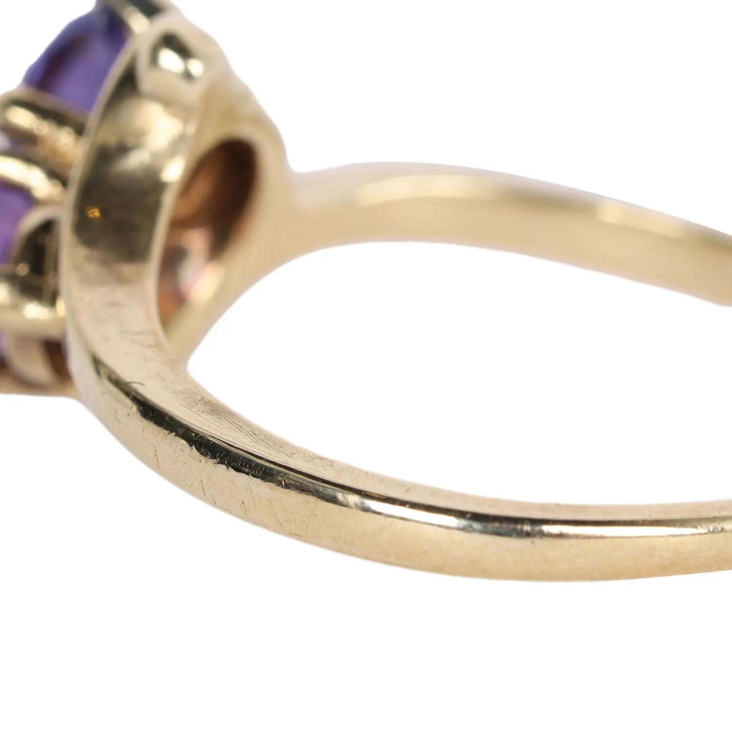 Amethyst Ring Yellow Gold Size 6.5 (Authentic Pre-owned)