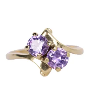 Amethyst Ring Yellow Gold Size 6.5 (Authentic Pre-owned)