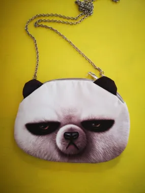 Animal angry bear chain small bag