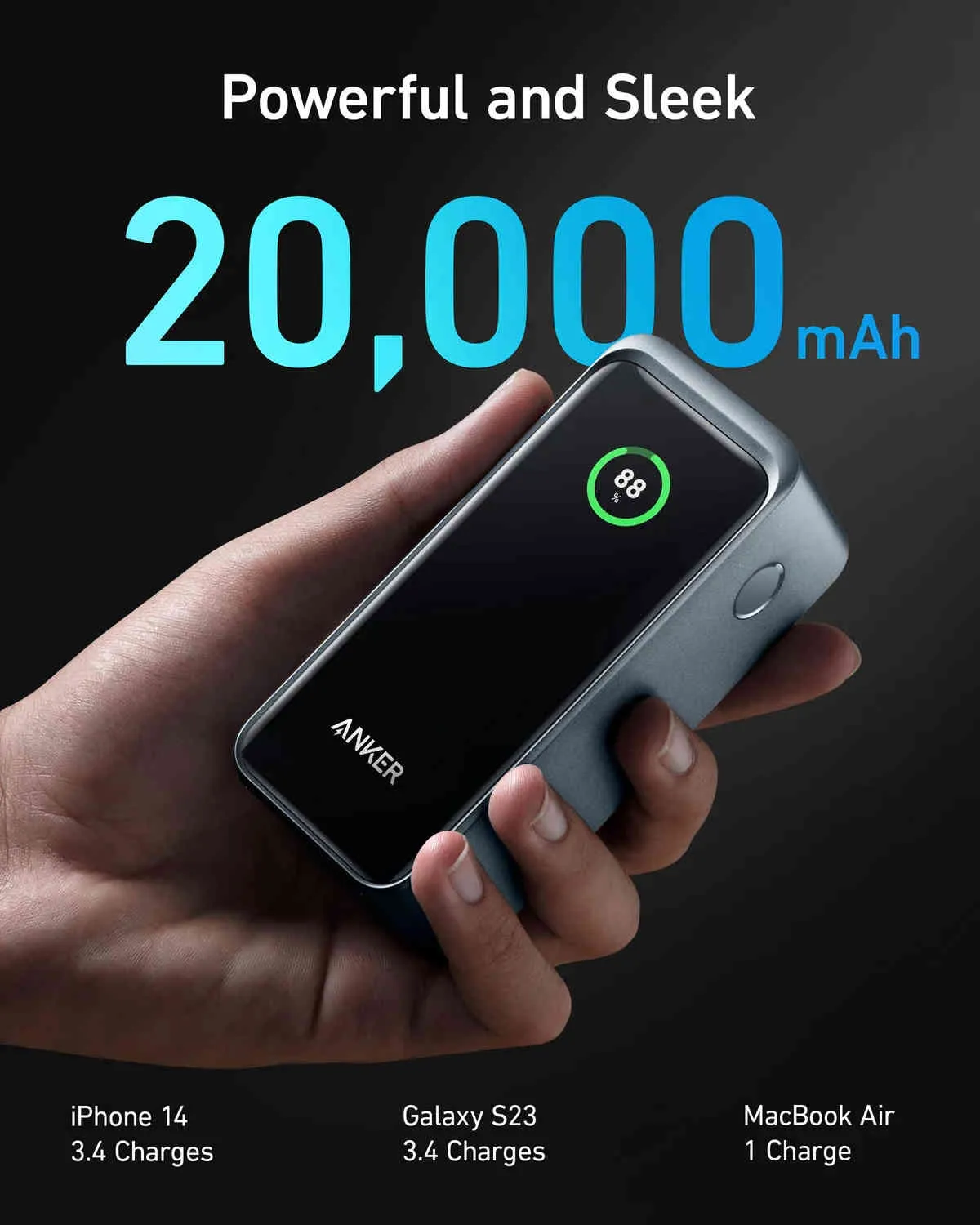 Anker Prime 20,000mAh Power Bank (200W) Series 7 - Black