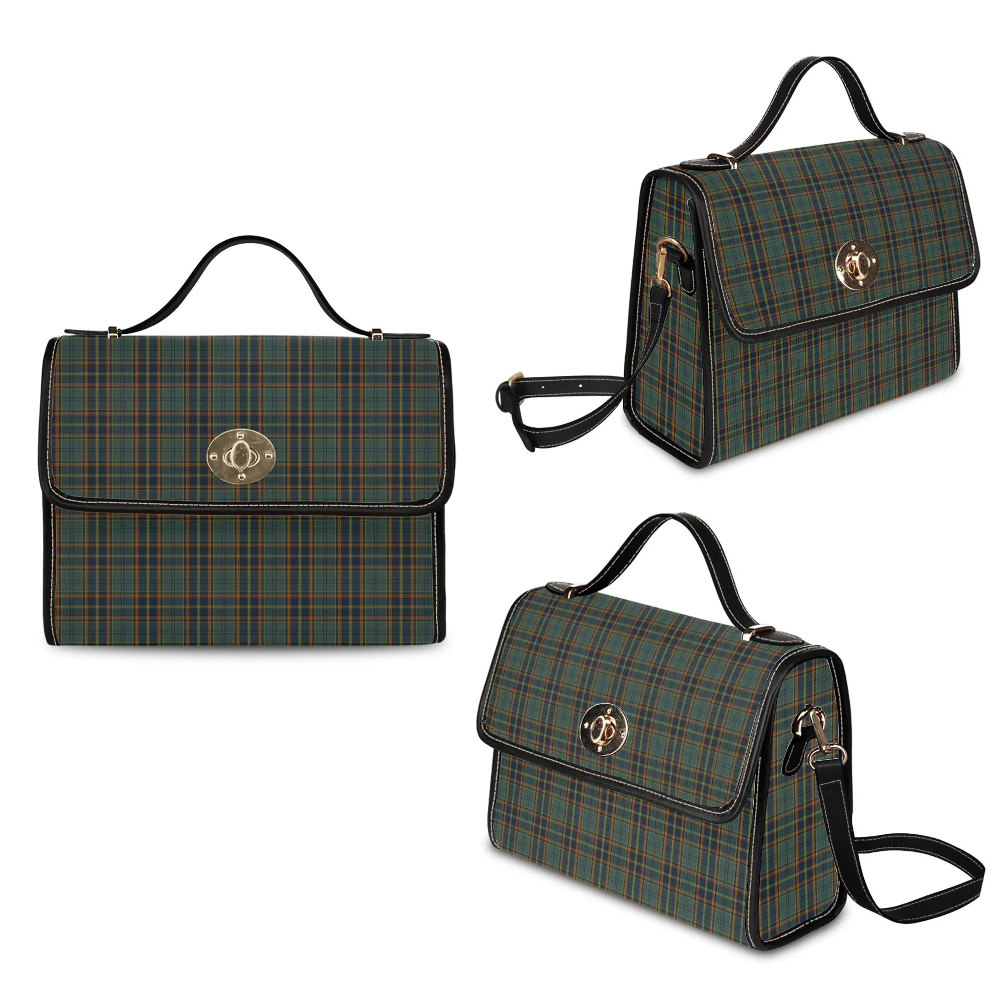 Antrim County Ireland Tartan Waterproof Canvas Bag