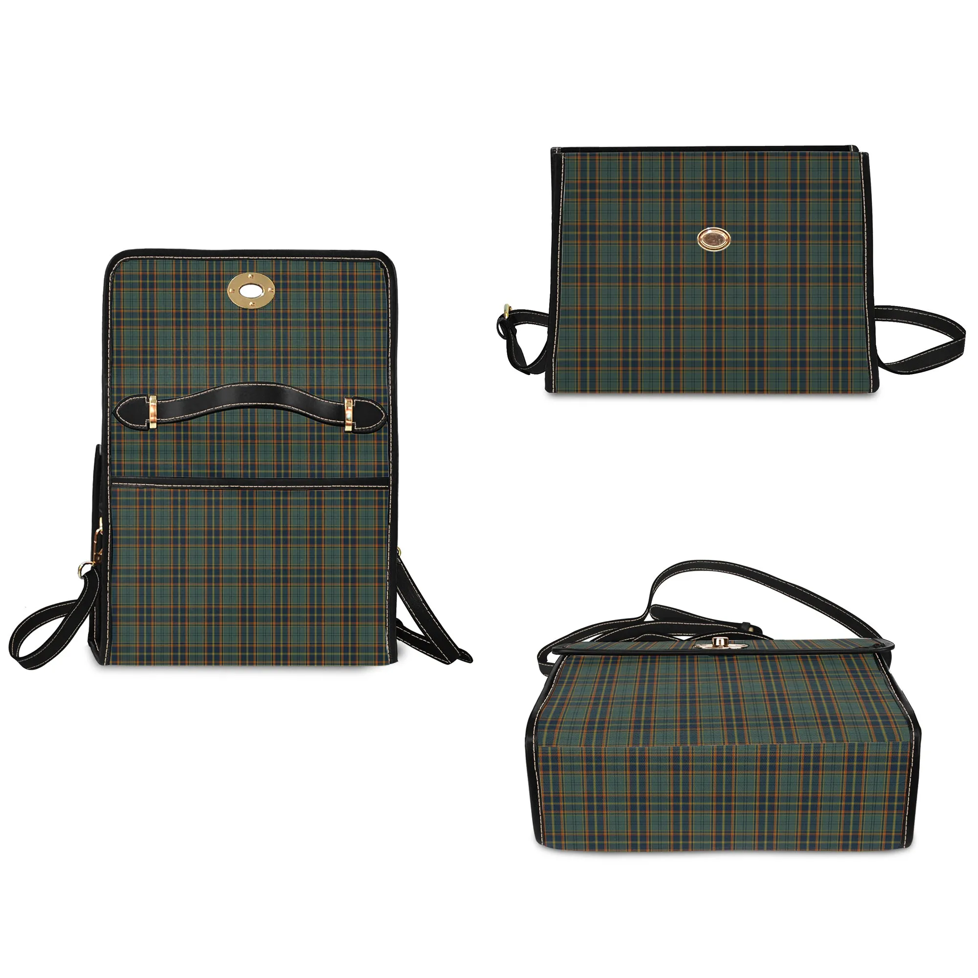 Antrim County Ireland Tartan Waterproof Canvas Bag