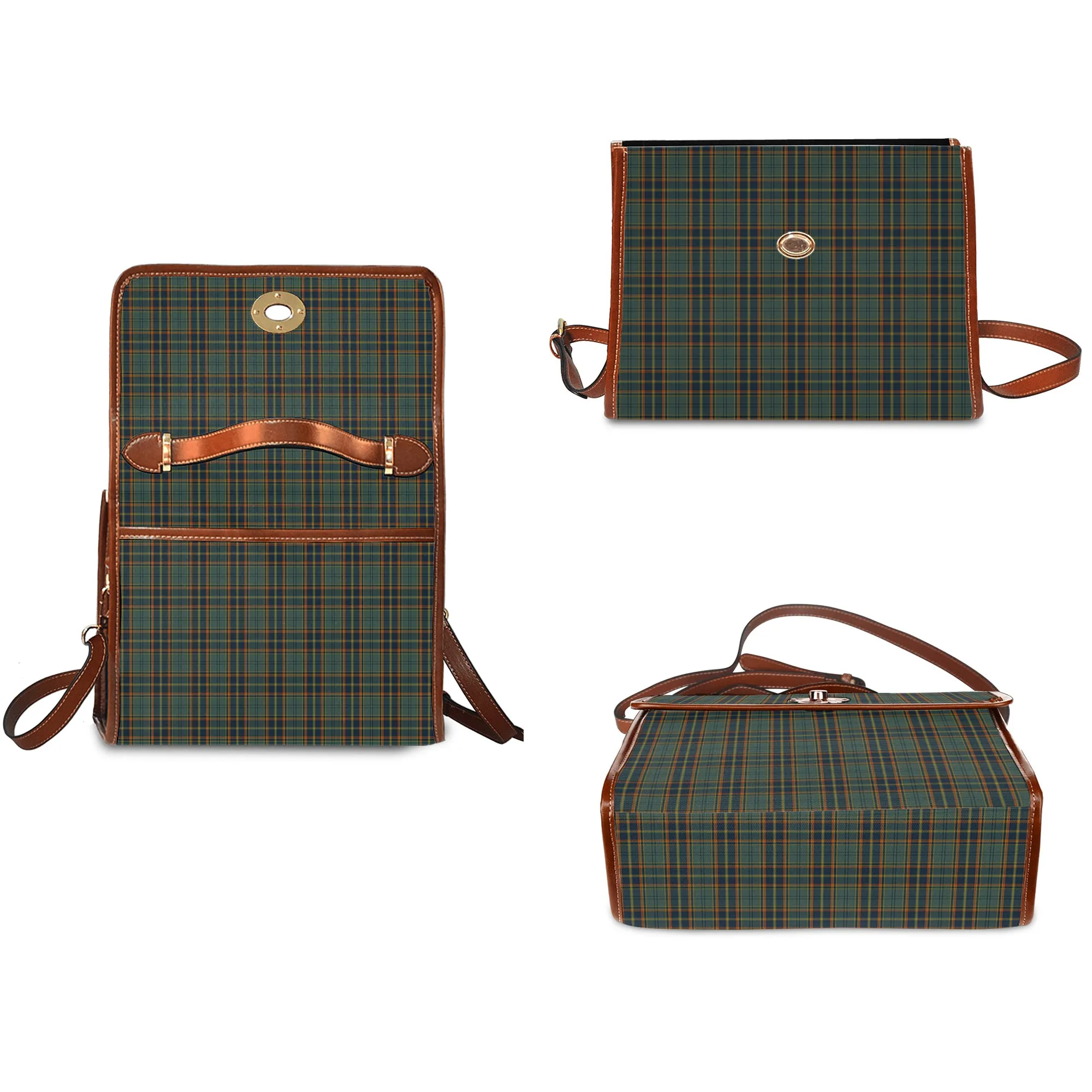 Antrim County Ireland Tartan Waterproof Canvas Bag