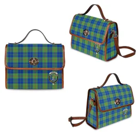 Barclay Hunting Ancient Tartan Waterproof Canvas Bag with Family Crest