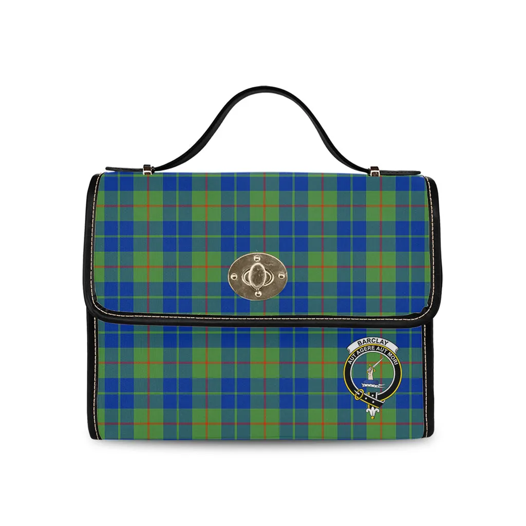 Barclay Hunting Ancient Tartan Waterproof Canvas Bag with Family Crest