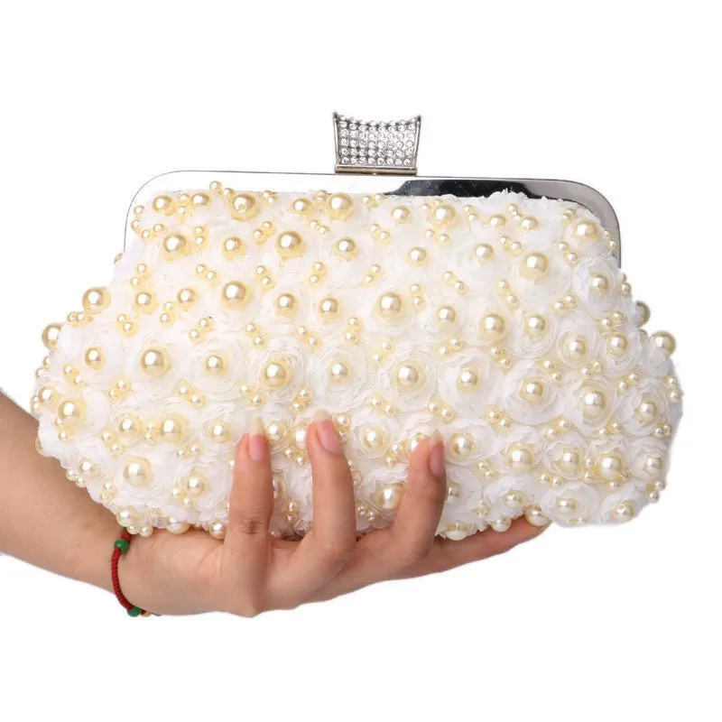 Beaded women evening handbag,  wedding bridal handbag