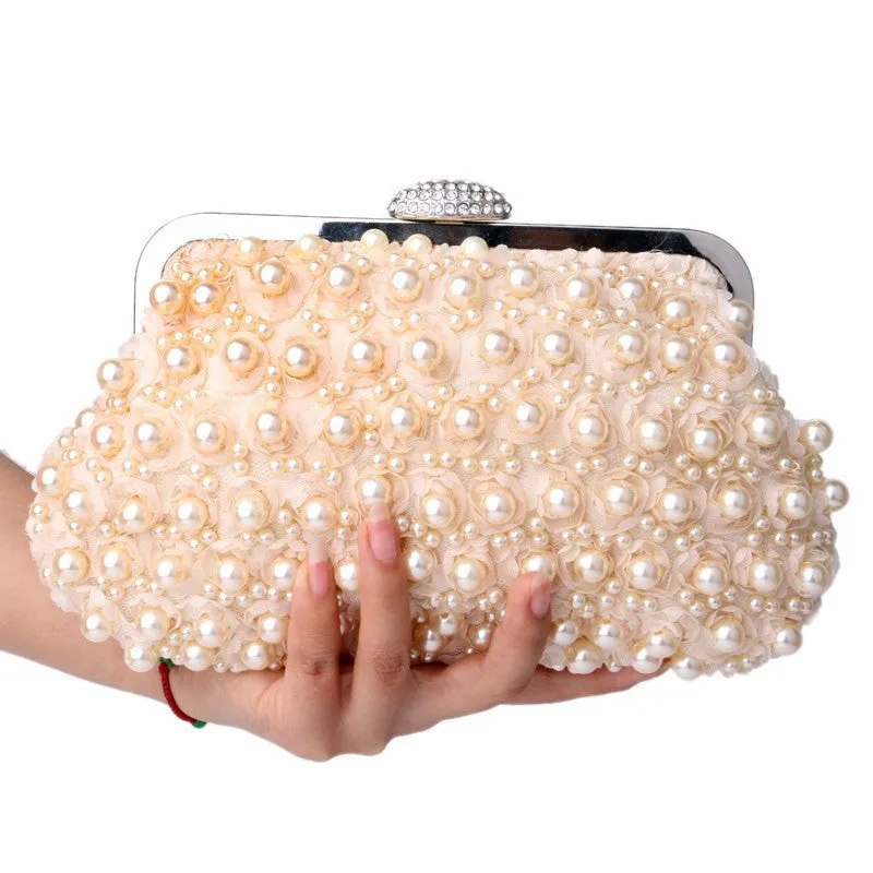 Beaded women evening handbag,  wedding bridal handbag