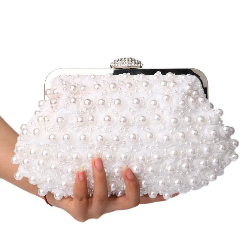 Beaded women evening handbag,  wedding bridal handbag