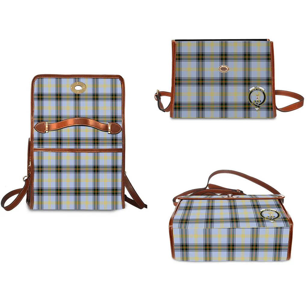 Bell Tartan Waterproof Canvas Bag with Family Crest