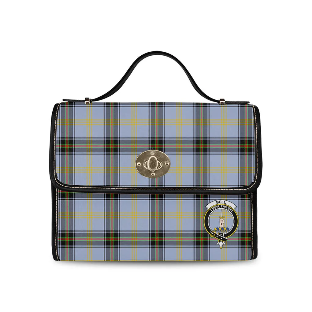 Bell Tartan Waterproof Canvas Bag with Family Crest