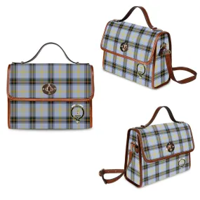 Bell Tartan Waterproof Canvas Bag with Family Crest