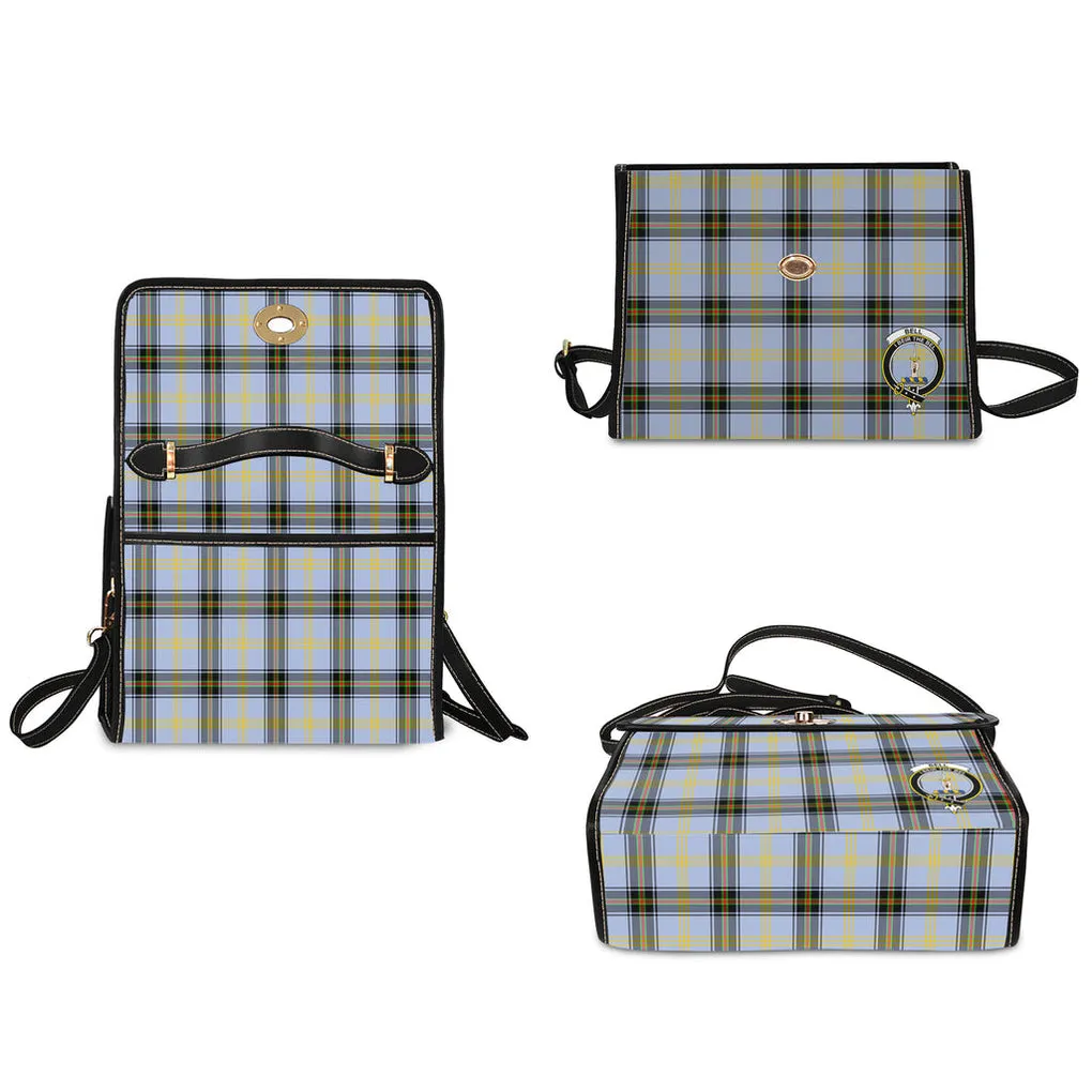 Bell Tartan Waterproof Canvas Bag with Family Crest