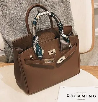 Birkin style Korean Style All-match Messenger Bag Retro Shoulder Bag Fashion Handbag