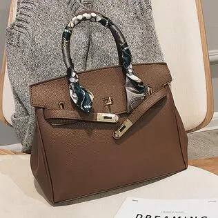 Birkin style Korean Style All-match Messenger Bag Retro Shoulder Bag Fashion Handbag