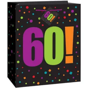 Birthday Cheer - 60th Large Glossy Gift Bag