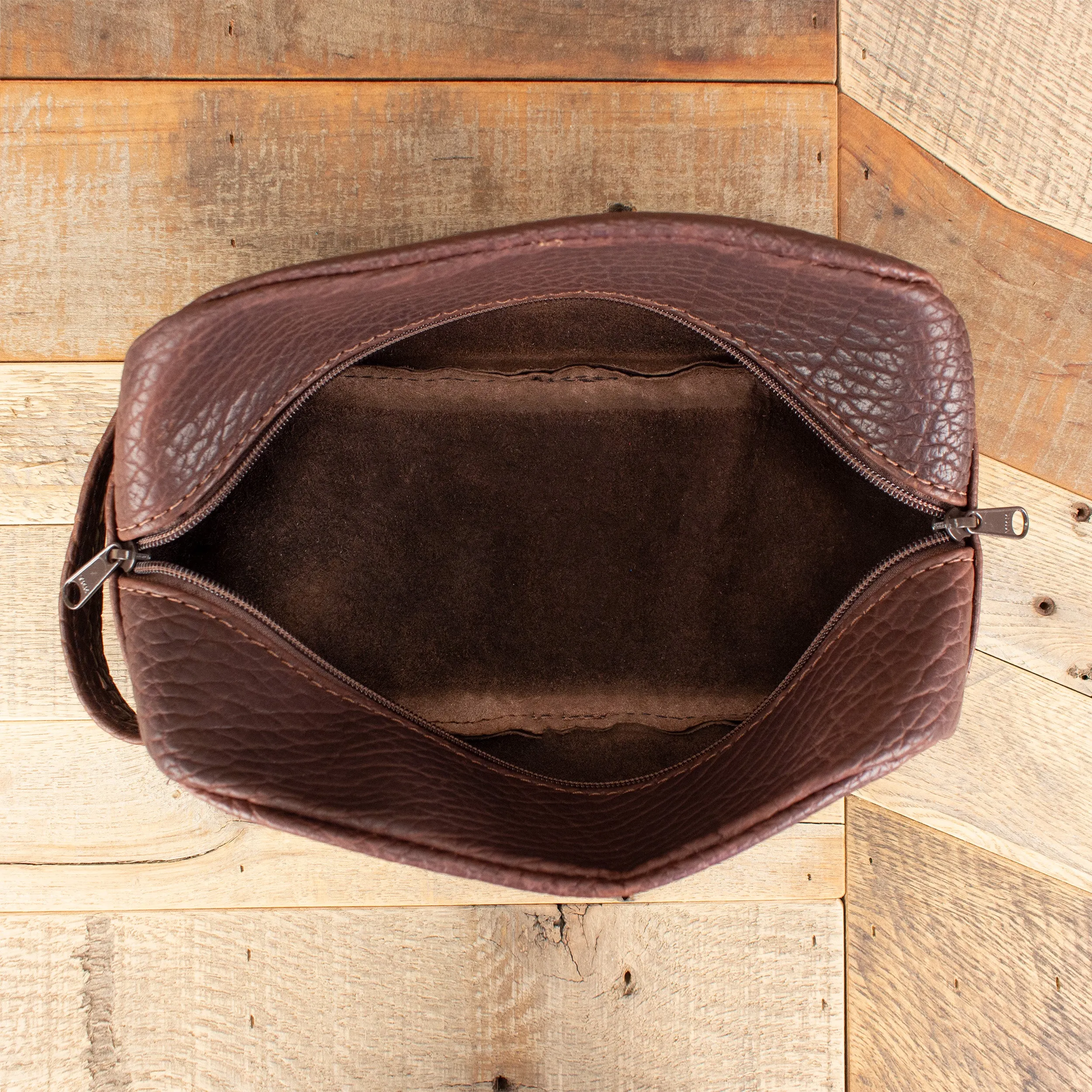 Bison Brown Cosmetic Bag