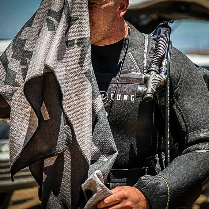 Black Mask Divers Tek Towel - Super Absorbent. Fast Drying. Designed Specifically for Divers.