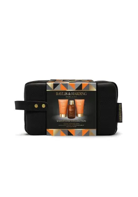 Black Pepper & Ginseng Men's Luxury Wash Bag Gift Set