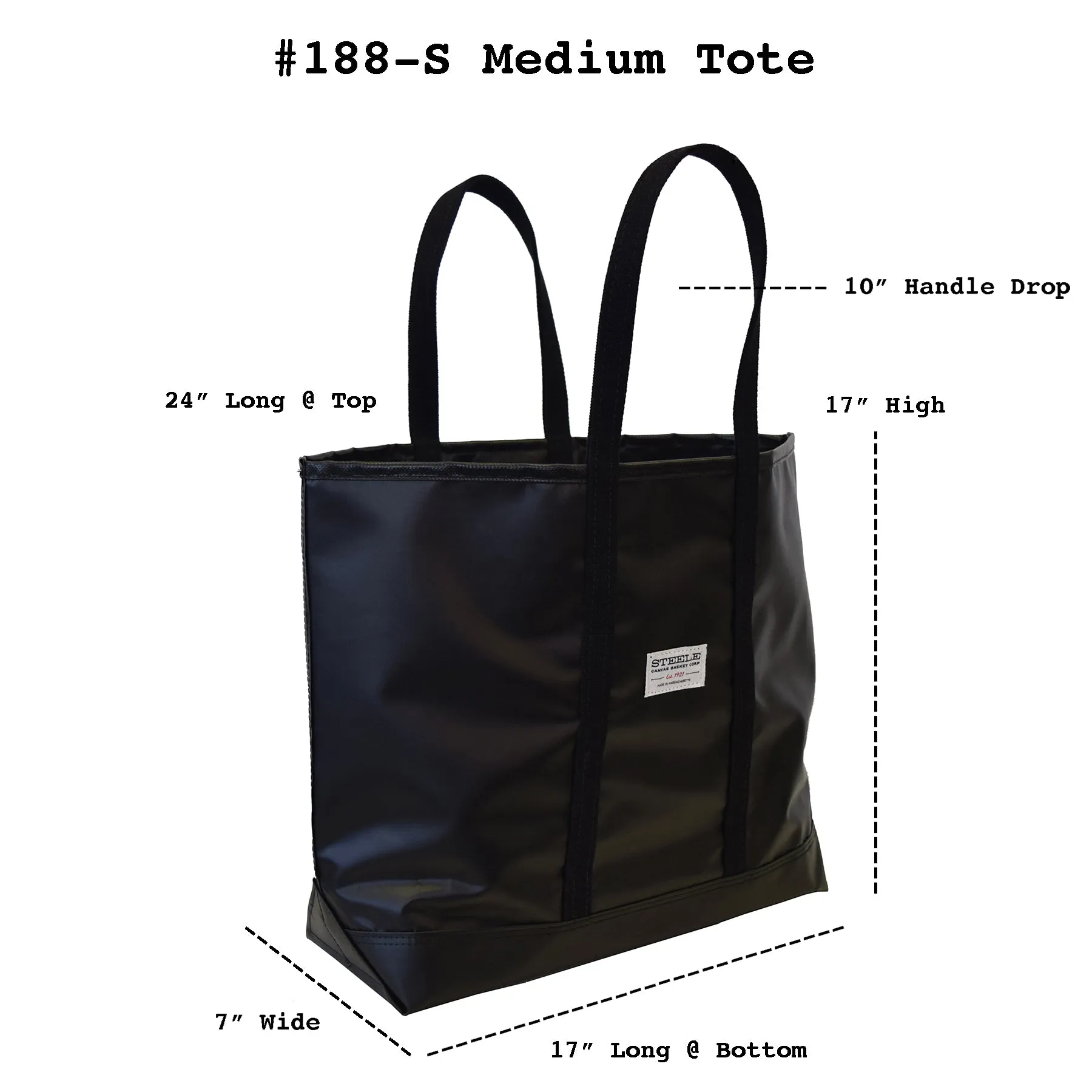 Black Steeletex Beach Tote - Medium