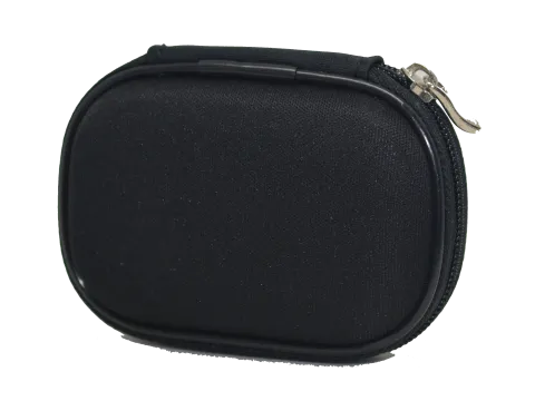 Black Zippered Hearing Aid Case - Unlabeled