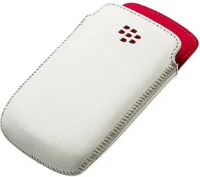 BlackBerry Leather Bag Cover Case for Curve 9380 - White