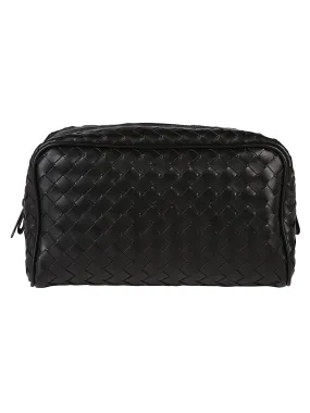 Bottega Veneta Check Leather Toiletry Bag