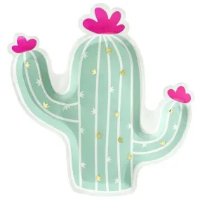 Cactus Fiesta Party Paper Plates | 9 INCH | Set 6