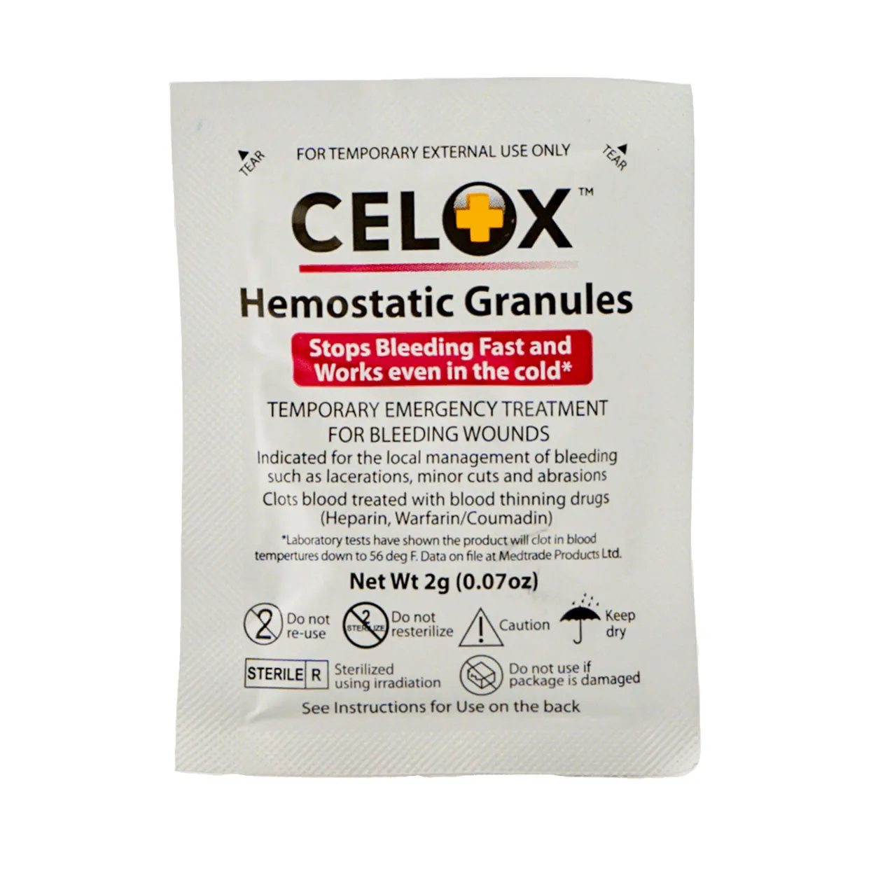 Celox First Aid Hemostatic Granules 2g Sachet