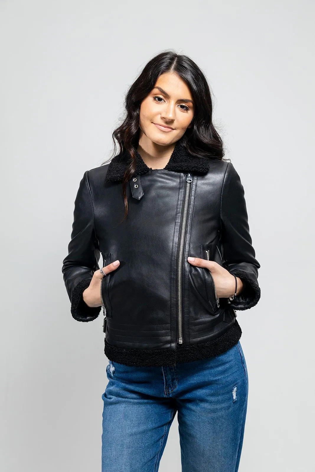 Chelsea - Women's Faux Leather Jacket (POS)