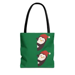 Christmas Penguin Tote Bag