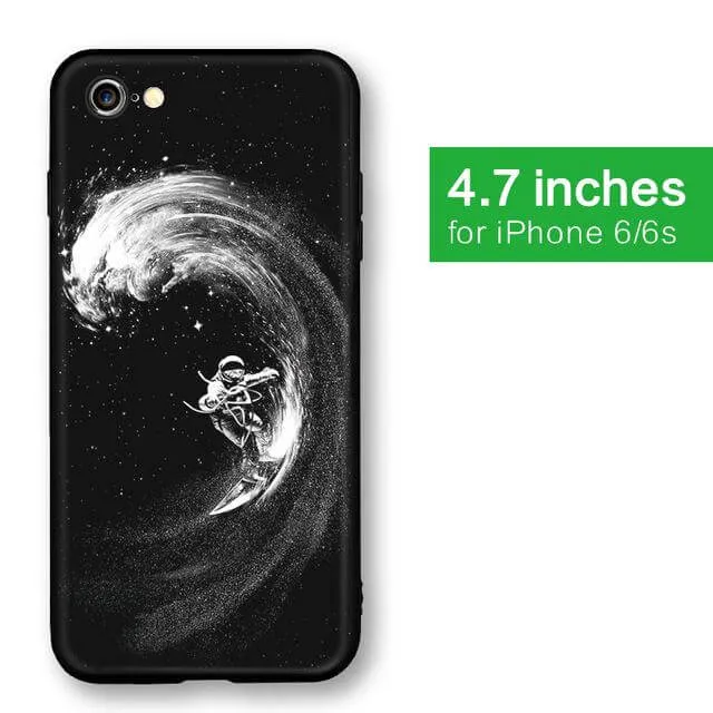 Cool Space Moon Astronaut Iphone Case