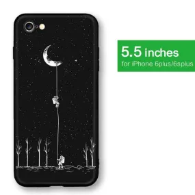 Cool Space Moon Astronaut Iphone Case