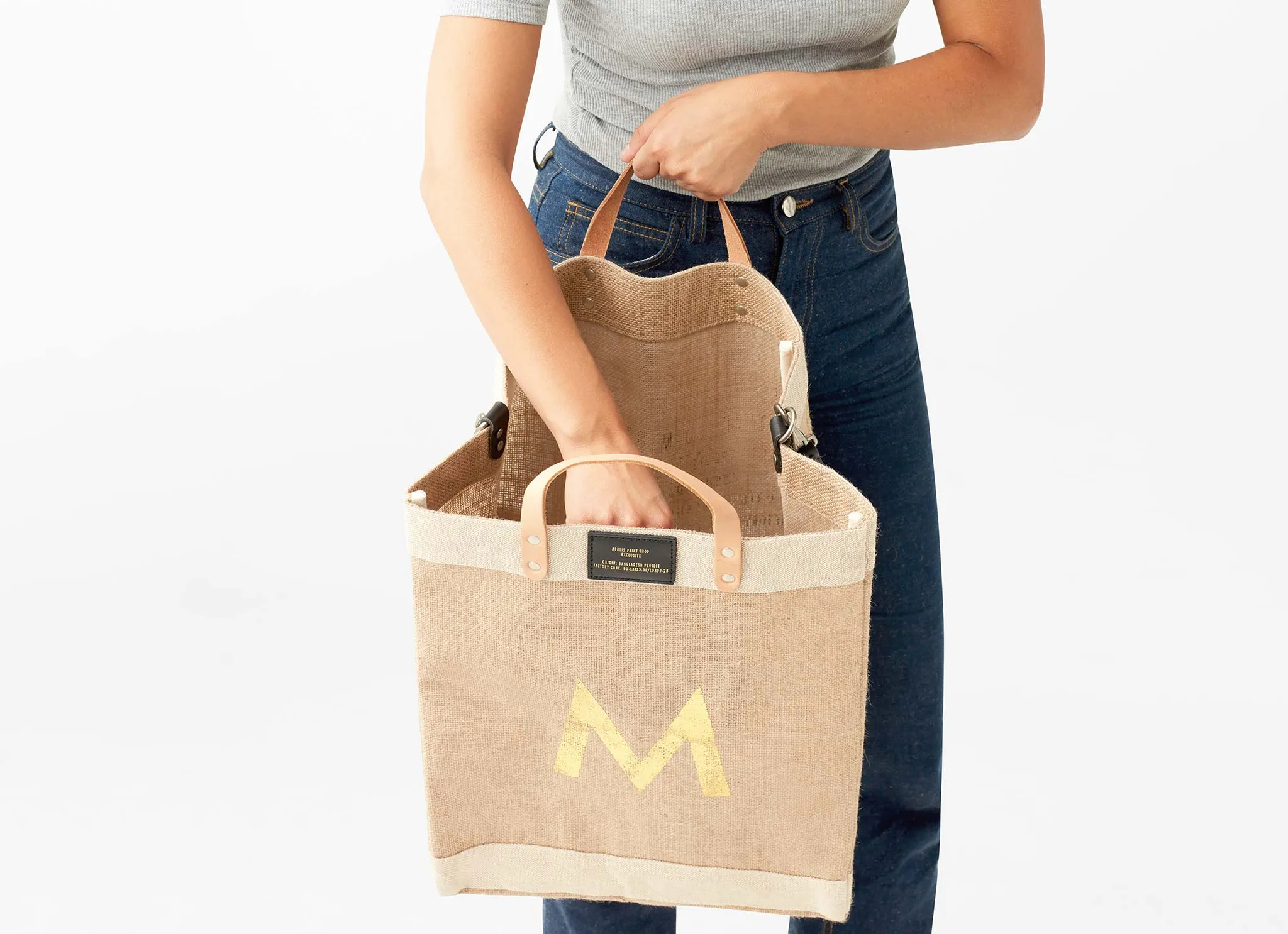 Customizable Gold Foil Detachable Market Bag | Artist Collaboration