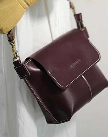 Cute Black LEATHER Side Bag Handmade WOMEN Black Crossbody BAG Phone Purse FOR WOMEN