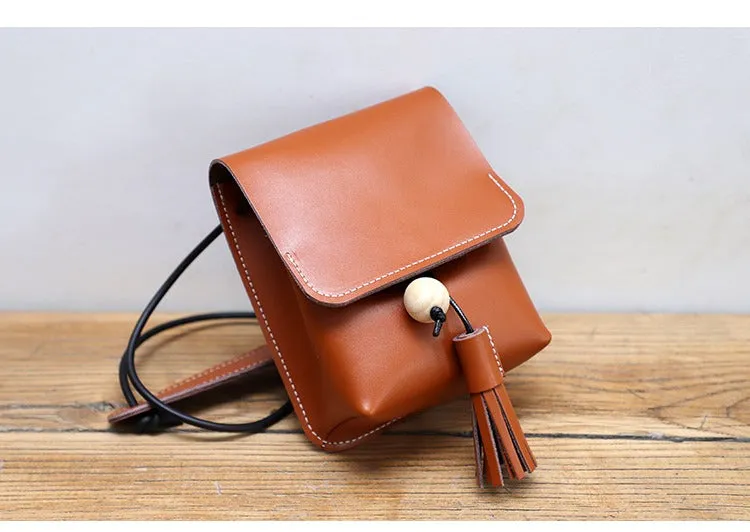 Cute Green LEATHER Small Side Bag Handmade WOMEN Phone Crossbody BAG Purse FOR WOMEN