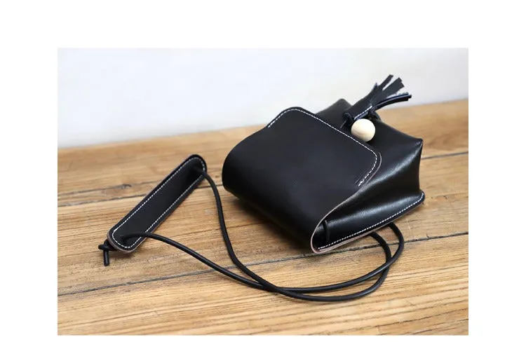 Cute Green LEATHER Small Side Bag Handmade WOMEN Phone Crossbody BAG Purse FOR WOMEN