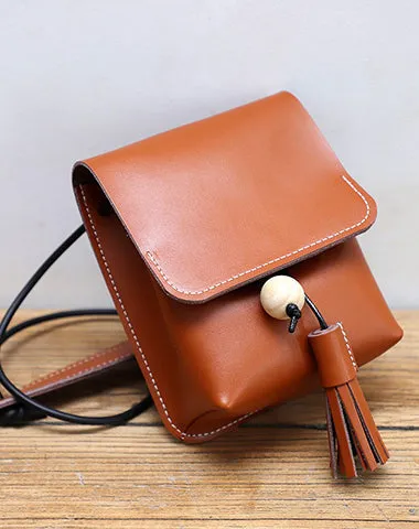 Cute Green LEATHER Small Side Bag Handmade WOMEN Phone Crossbody BAG Purse FOR WOMEN