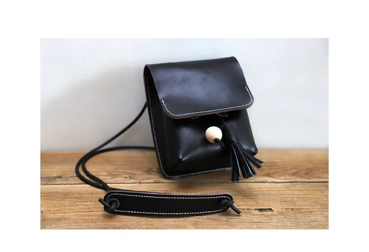 Cute Green LEATHER Small Side Bag Handmade WOMEN Phone Crossbody BAG Purse FOR WOMEN