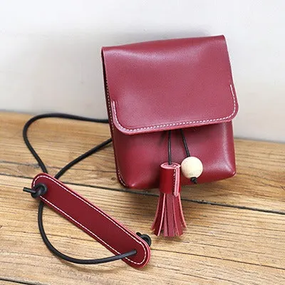 Cute Green LEATHER Small Side Bag Handmade WOMEN Phone Crossbody BAG Purse FOR WOMEN