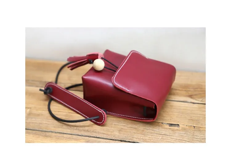 Cute Green LEATHER Small Side Bag Handmade WOMEN Phone Crossbody BAG Purse FOR WOMEN