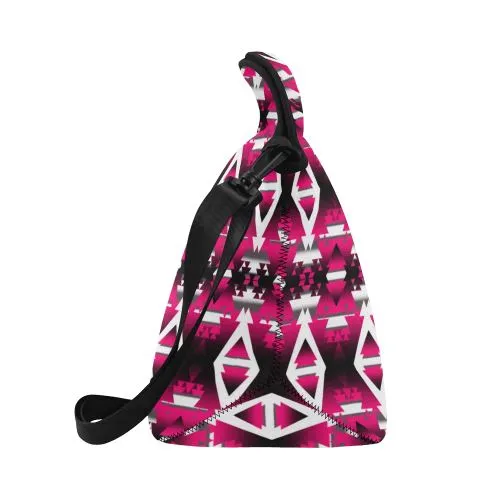 Dark Sunset Winter Camp Neoprene Lunch Bag/Large