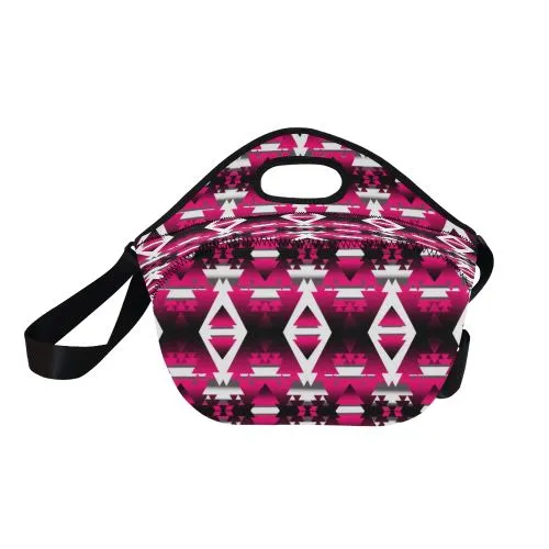 Dark Sunset Winter Camp Neoprene Lunch Bag/Large