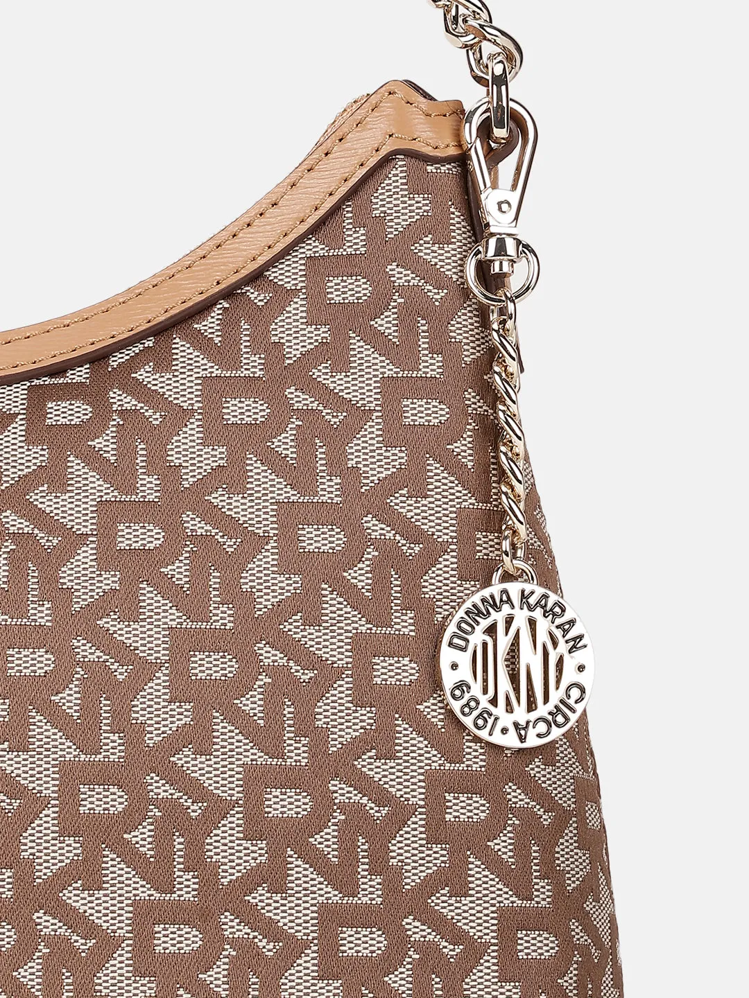 Dkny Women Brown Printed Hobo Bag