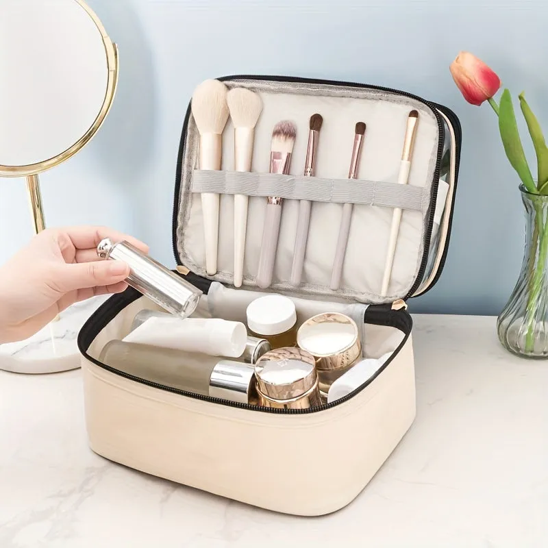 Doublelayer Large Capacity Cosmetic Bag for Travel Toiletries