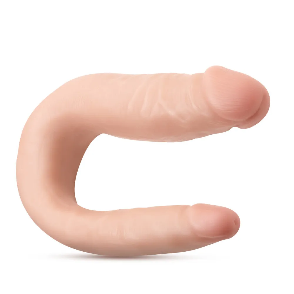 Dr. Skin By Blush® | Mini Double Dong Vanilla 12.5-Inch Long Double Dildo With Suction Cup Base