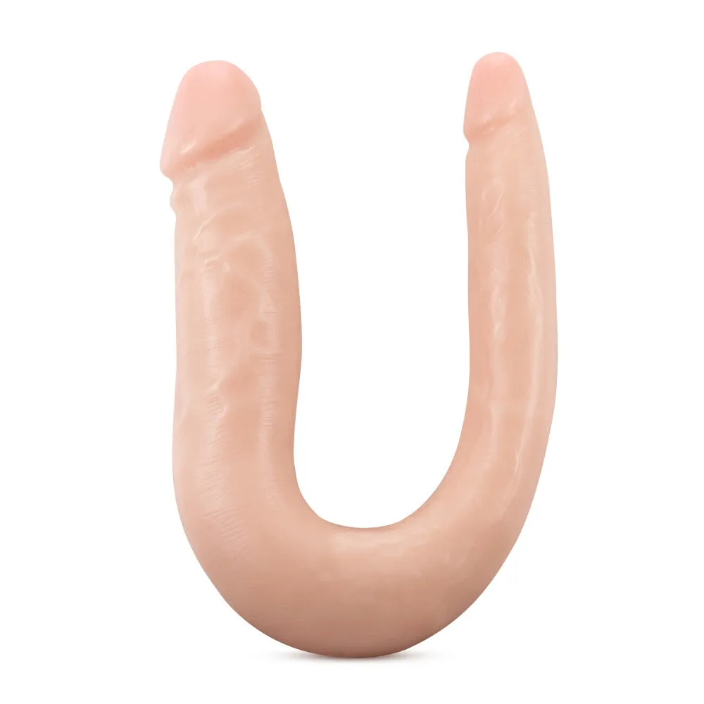 Dr. Skin By Blush® | Mini Double Dong Vanilla 12.5-Inch Long Double Dildo With Suction Cup Base